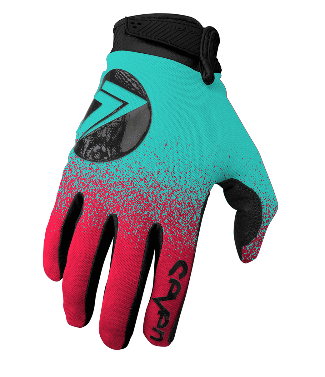 Annex 7 Dot Glove - Flo Red/Blue