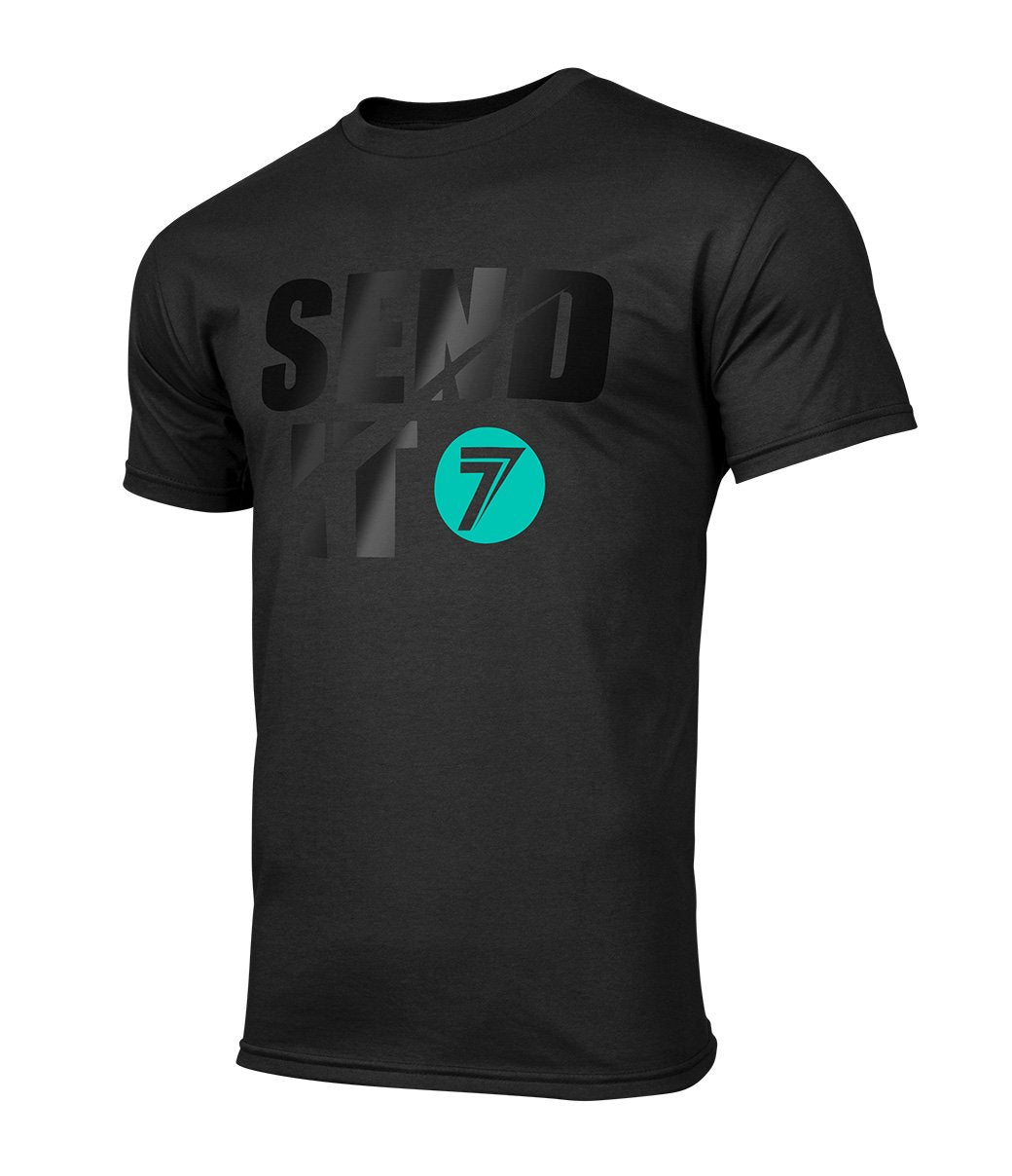 Send-It Tee - Black/Cyan