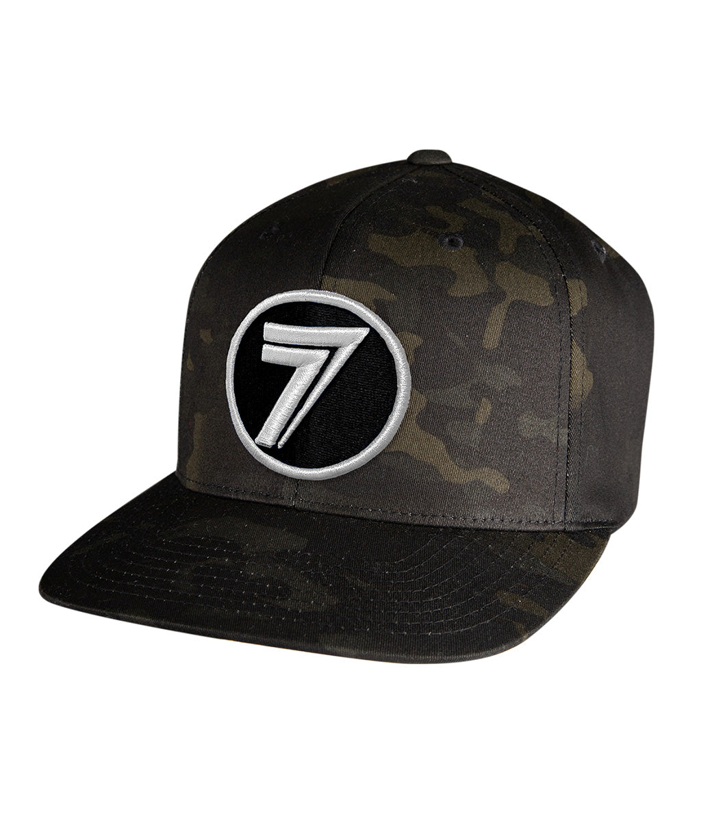 Dot Patch Hat - Black Camo